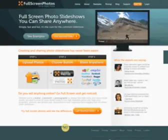 Fullscreenphotos.com(Free Full Screen Photo Slideshows in 3 Easy Steps) Screenshot