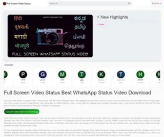 Fullscreenvideostatus.com(Full screen video status) Screenshot