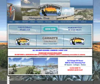 Fullstringerrentals.com(Matagorda Vacation Rentals) Screenshot