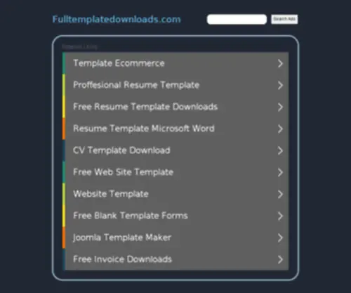 Fulltemplatedownloads.com(Full Template Downloads) Screenshot