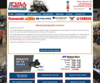 Fullthrottlemotorsports.com(Sales, Service, Financing & Parts for New, Used & Custom Motorcycles, ATVs, UTVs, Jet-Skis, Snowmobiles & more, in Mid Michigan) Screenshot