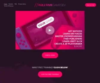 Fulltimegamedev.com(Full Time Game Dev) Screenshot