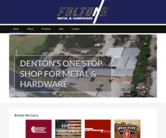 Fultonsmetal.com(Fulton's Metal & Hardware) Screenshot