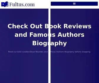Fultus.com(Best Book Reviews and Famous Book Authors Biography) Screenshot