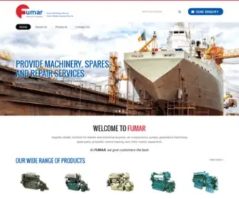 Fumarsg.com(Fumar, marine machineries, industrial engineering, marine services, industrial engines, ship-re) Screenshot