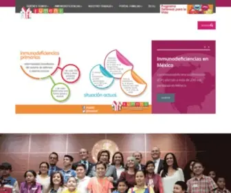 Fumeni.org.mx(Fundación Mexicana para Niñas y Niños con Inmunodeficiencias Primarias A.C) Screenshot