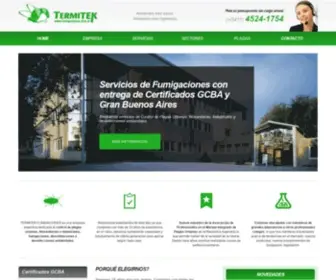 Fumigaciones.com.ar(FUMIGACIONES Termitek control de plagas desinfecciones fumigacion desratizaciones) Screenshot