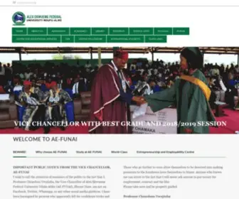 Funai.edu.ng(Alex Ekwueme Federal Univesity) Screenshot