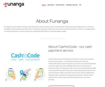 Funanga.com(Revolutionizing cash payments for the internet) Screenshot