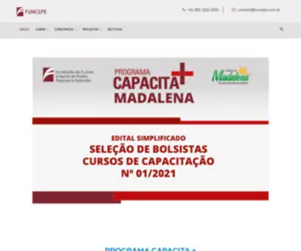 Funcepe.com.br(Fundação de Cultura e Apoio ao Ensino Pesquisa e Extensão) Screenshot