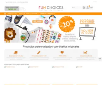 Funchoices.com(Productos personalizados para niños) Screenshot