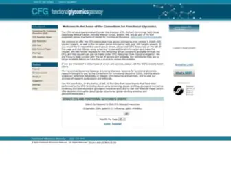 Functionalglycomics.org(Functional Glycomics Gateway) Screenshot