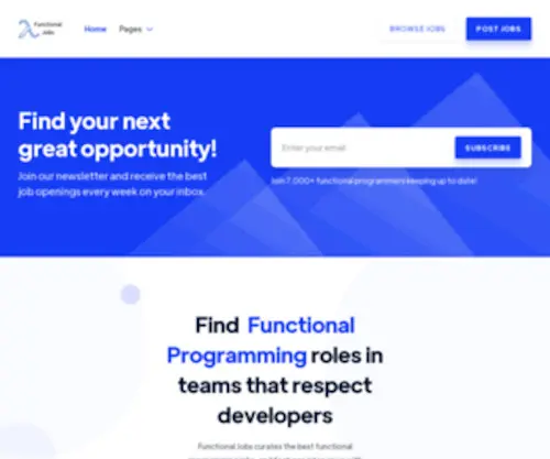 Functionaljobs.com(Jobs for Functional Programming) Screenshot