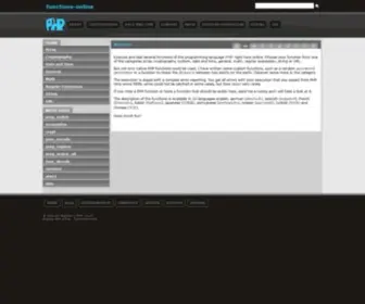 Functions-Online.com(Execute PHP online) Screenshot