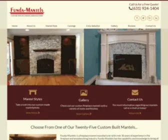 Funda-Mantels.com(Custom Fireplace Mantels) Screenshot