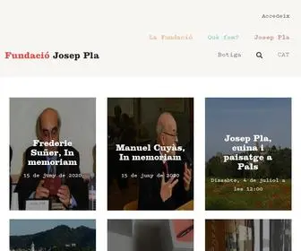 Fundaciojoseppla.cat(Fundació Josep Pla) Screenshot
