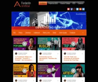 Fundacionarteficial.com(Inicio) Screenshot