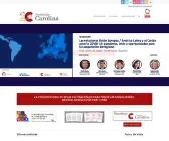 Fundacioncarolina.es(Fundación Carolina) Screenshot