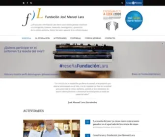 FundacionjMlara.es(Fundación José Manuel Lara) Screenshot