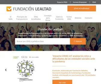 Fundacionlealtad.org(Transparencia y buenas prácticas de ONG) Screenshot