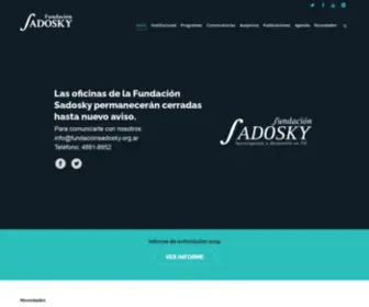 Fundacionsadosky.org.ar(Fundación Sadosky) Screenshot