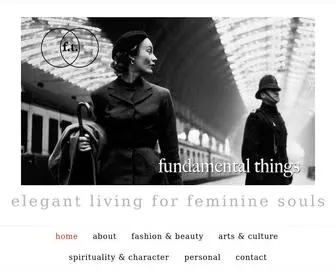 Fundamentalthingsmag.com(Elegant living for feminine souls) Screenshot