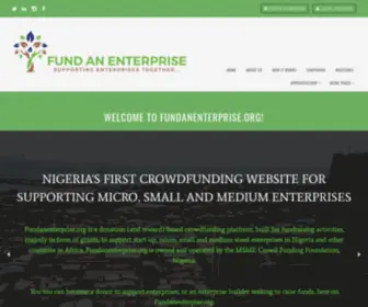 Fundanenterprise.org(Fund an Enterprise Nigeria) Screenshot