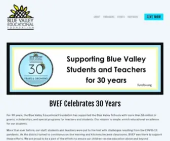 Fundbv.org(The Blue Valley Educational Foundation) Screenshot