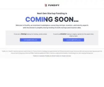 Fundify.com(Private investors network) Screenshot