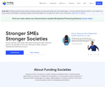 Fundingsocieties.com(Southeast Asia’s Largest SME Digital Financing Platform) Screenshot