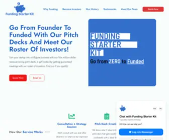 Fundingstarterkit.com(Go from Founder to Funded with Our Pitch Decks) Screenshot