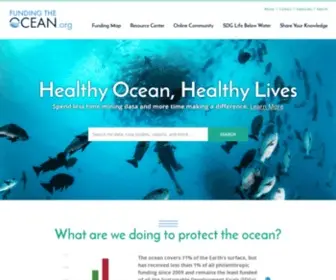 Fundingtheocean.org(Online knowledge hub designed to track) Screenshot