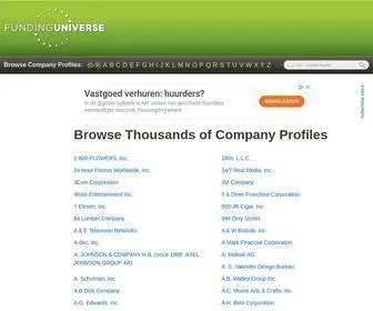 Fundinguniverse.com(Search Thousands of Company Profiles) Screenshot