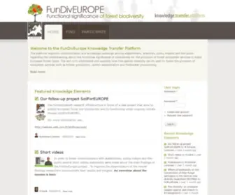 Fundiveurope.eu(FunDivEUROPE Knowledge Transfer Platform) Screenshot