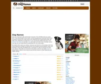 Fundognames.com(Thousands of Dog Names) Screenshot