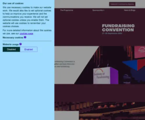 Fundraisingconvention.uk(Chartered Institute of Fundraising) Screenshot