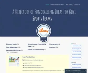 Fundraisingdirectory.co.nz(103 Fundraising Ideas for New Zealand Groups) Screenshot