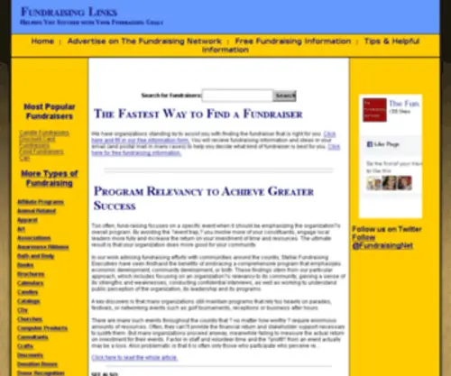 Fundraisinglinks.net(The Fundraising Network) Screenshot