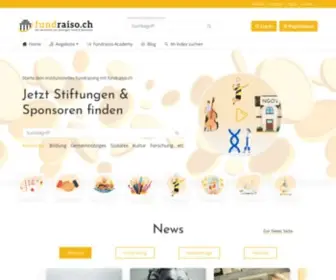 Fundraiso.ch(Online-Portal für die Suche nach Stiftungen & Sponsoren) Screenshot