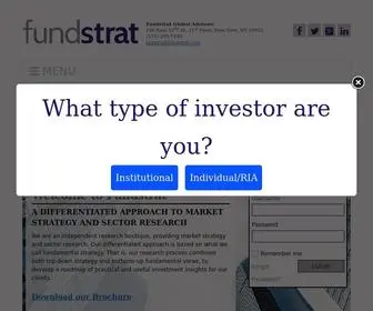 Fundstrat.com(Market Strategy & Sector Research) Screenshot