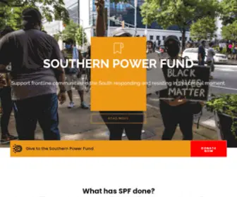 Fundthesouth.org(Help us move money to the frontline Southern movement organizations responding to this movement) Screenshot