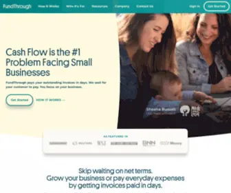 Fundthrough.com(Invoice Factoring & Invoice Financing) Screenshot