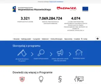 Funduszedlamazowsza.eu(Regionalny Program Województwa Mazowieckiego 2014) Screenshot
