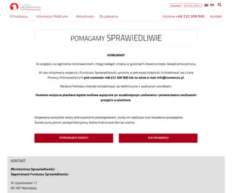 Funduszsprawiedliwosci.gov.pl(Fundusz Sprawiedliwości) Screenshot
