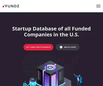 Fundz.net(Recently Funded Startups) Screenshot
