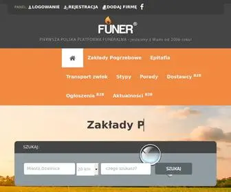 Funer.com.pl(Zakłady pogrzebowe w Twojej okolicy. FUNER ®) Screenshot
