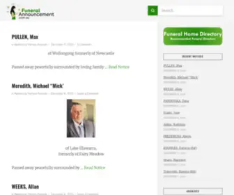 Funeralannouncement.com.au(Funeral Announcement Wollongong 1) Screenshot