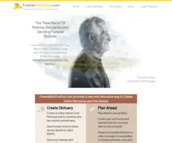 Funeralnotification.com(Funeral Notifications and Obituaries) Screenshot