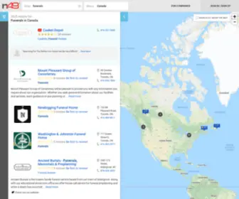 Funerals.ca(Find and compare reviews for funerals in Canada) Screenshot