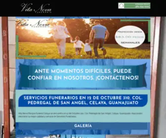 Funerariavitanova.com.mx(Vita Nova Parque Funeral Celaya) Screenshot